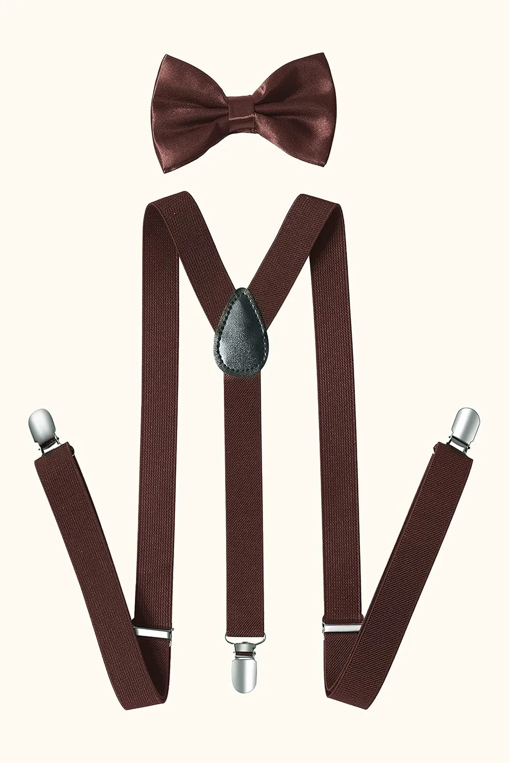 BABEYOND 1920s Mens Gatsby Gangster Accessories Set Panama Hat Suspender Bow Tie