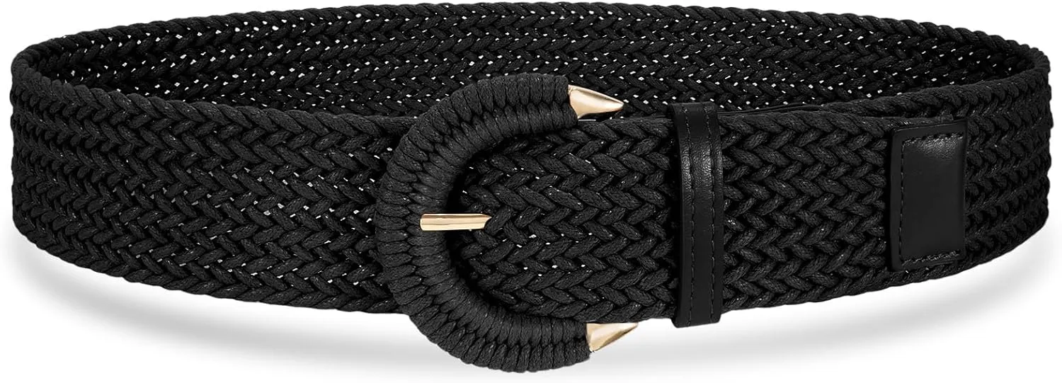 Braided Belt for Women Dress Summer Ladies Woven Wide Boho Belt for Jeans