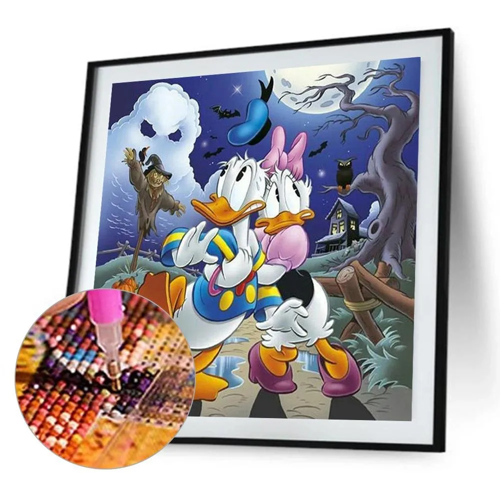 Cartoon Duck - Full Round Diamond - 30x30CM