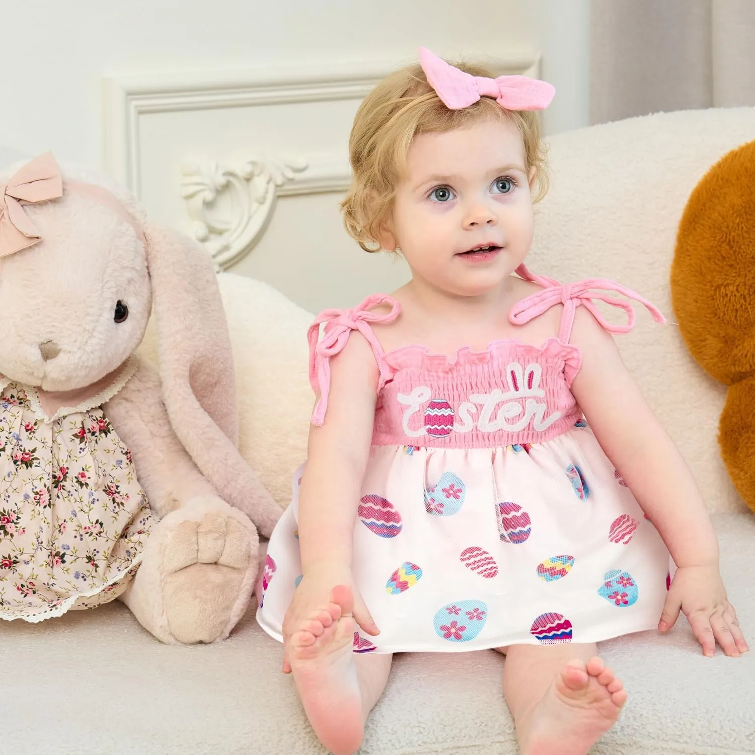 HONGTEYA Baby Girl 1st Birthday Outfit Girl First Birthday Clothes One Year Old Gifts Lace Romper Tulle Summer Newborn Dress