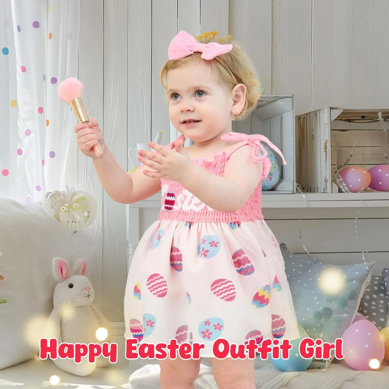 HONGTEYA Baby Girl 1st Birthday Outfit Girl First Birthday Clothes One Year Old Gifts Lace Romper Tulle Summer Newborn Dress