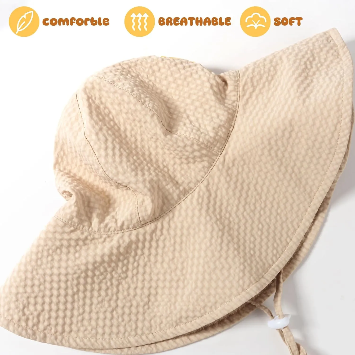 HONGTEYA Baby Sun Hat Toddler Girl Beach Hat Adjustable Outdoor Summer Hat UPF 50  Sun Protection Wide Brim Infant Kids