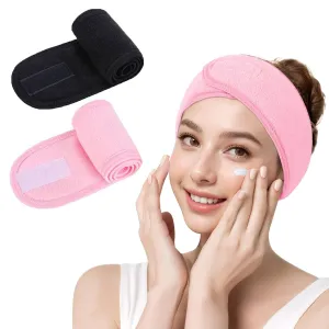 LADES Spa Facial Headband for Women | Adjustable Velcro, Soft Terry Cloth, Washable, Comfortable, Perfect for Makeup, Facials & Sleeping