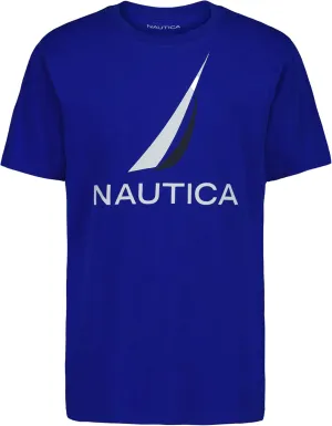 Nautica Boys' Short Sleeve Graphic Crew Neck T-Shirt, Soft, Comfortable, Relaxed Fit