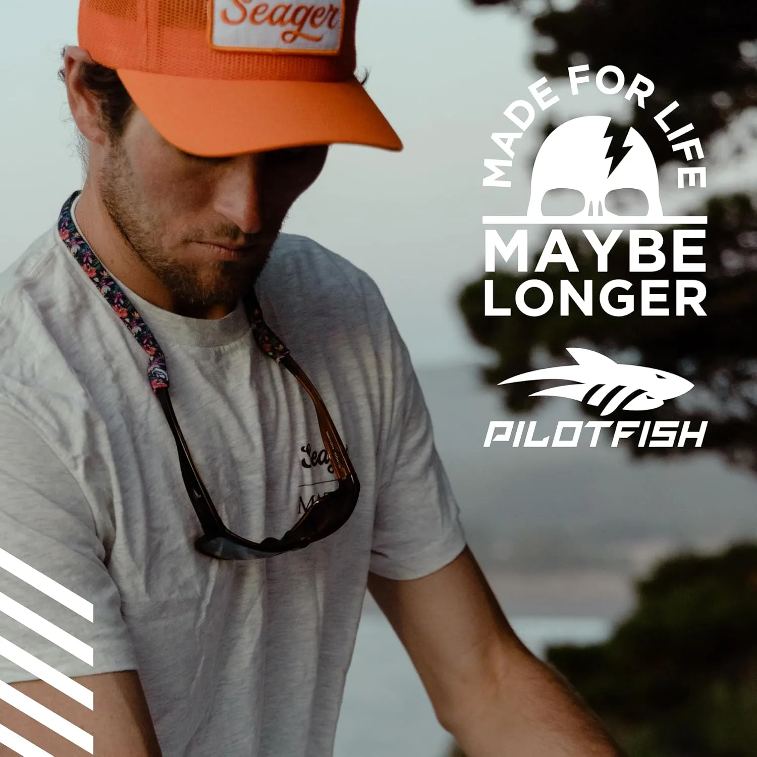 Pilotfish Premium Cotton Eyewear Retainer Sunglass Strap - Multiple Design Options - Soft & Durable Sunglass Holder
