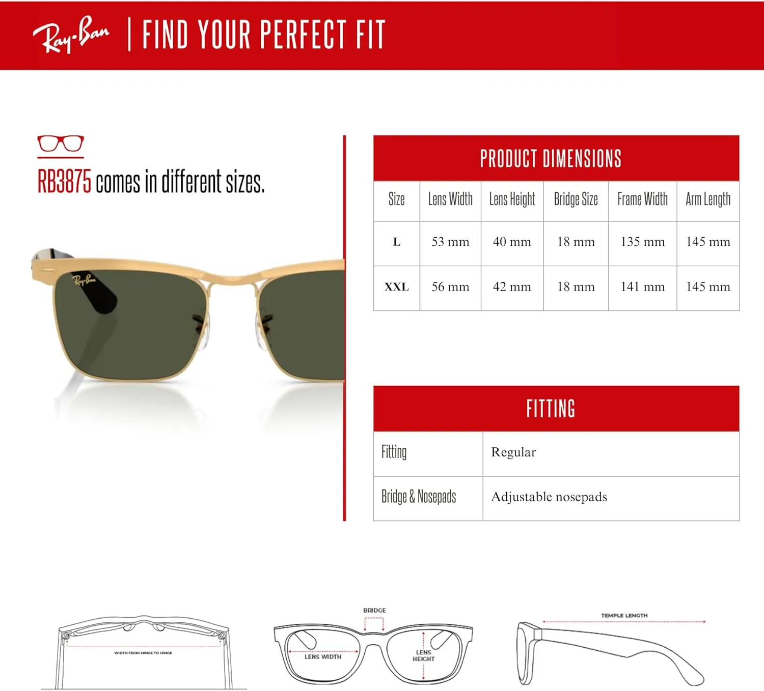 Ray-Ban RB3875 Wayfarer Deluxe Square Sunglasses For Men For Women   BUNDLE With Designer iWear Complimentary Eyewear Kit