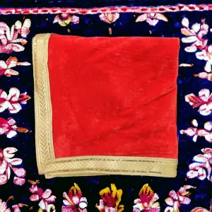 Red Velvet Cloth For Pooja Decoration