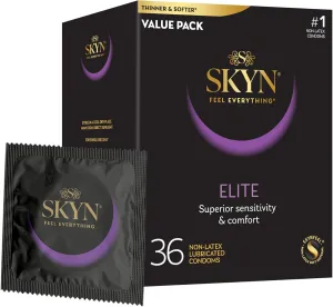 SKYN Elite  36 Count  Ultra-Thin, Lubricated Latex-Free Condoms