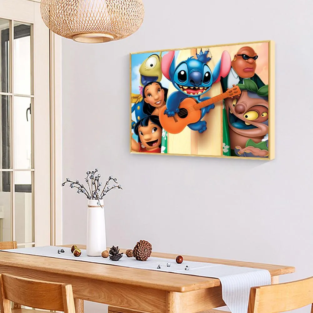 Stitch Cartoon - Full Square Diamond - 50x40CM