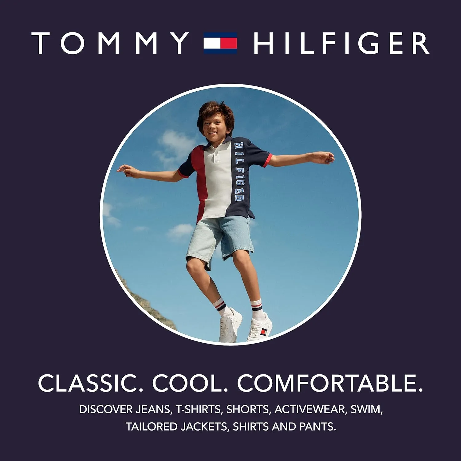 Tommy Hilfiger Short Sleeve Ken Ringer Crew Neck T-Shirt, Soft, Comfortable, Relaxed Fit